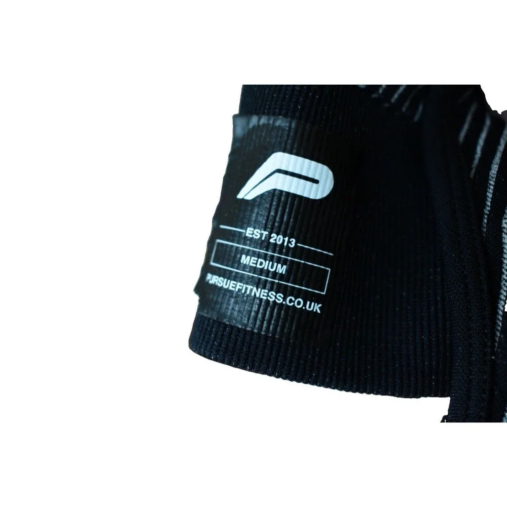 Pursue Fitness Women's Striped Sports Bra Wireless Pullover Black/White M